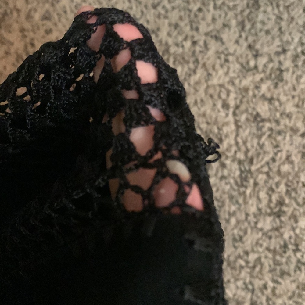 Black Patchwork Mini Dress - image 4